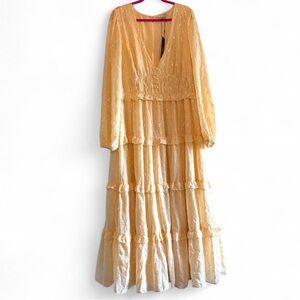 NWT Fashion Nova floral textured maxi dress